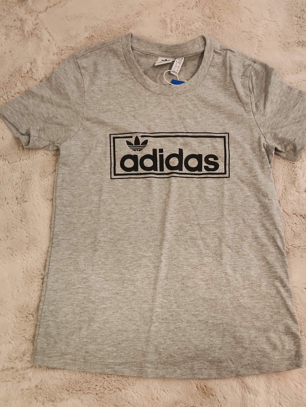adidas Light Gray Logo T-Shirt